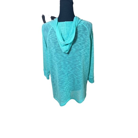 Hollister Y2K New Preppy LIght Weight Sky Blue Semi Sheer Sweater hoodie Women M - Picture 3 of 8